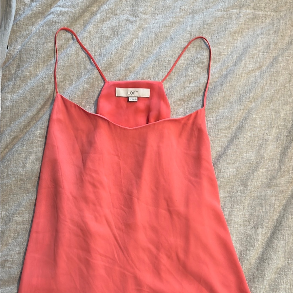 LOFT Women's strappy Pink Cami Top